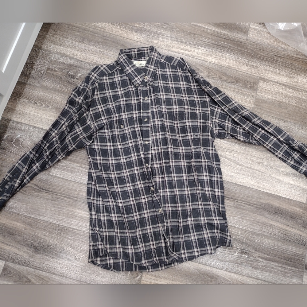 Bill Blass Men's Button Down Plaid Shirt Size Large